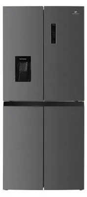 Produktbild von 4-türiger Kühlschrank mit Wasserspender - 446 l - absolut kein Frost - L79 cm x H 180 cm - Edelstahl -