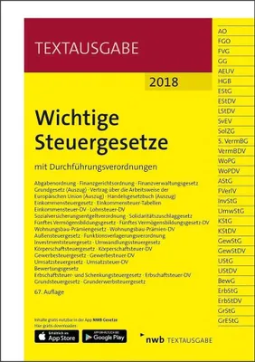Produktbild von Wichtige Steuergesetze