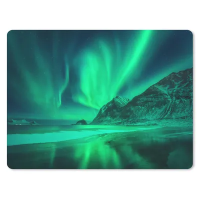 Produktbild von MuchoWow® Mauspad Mousepad Nordlichter - Wasser - Winter - Norwegen 23x19 cm - Mousepads - Maus Mat - Pad - Mausunterlage - Schreibtischunterlage - Mauspad