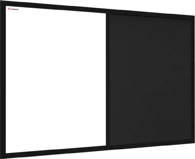 Produktbild von Kombitafel 2 in 1 Whiteboard und Kork 60x40 mit schwarz lackietem Holzrahmen