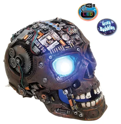 Produktbild von Nobby Aquariendekoration Cyborg Schädel mit LED