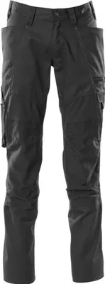 Immagine prodotto di Pantaloni con tasche al ginocchio neri, taglia 76 C54 MASCOT 18579-442-09