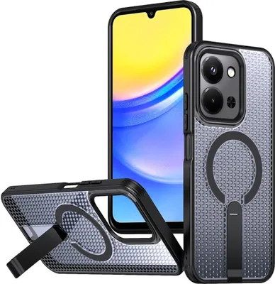 Image de Coque refroidissante pour Xiaomi Redmi 15C 5G / 4G Hybrid avec MagSafe & support Noir