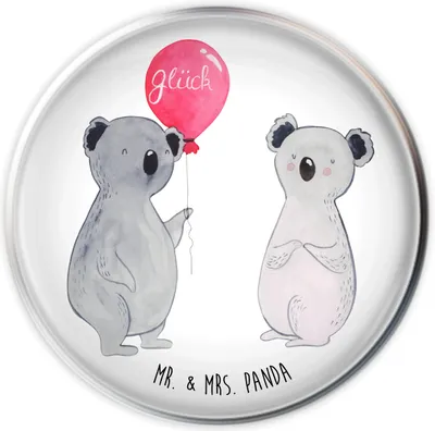Produktbild von Mr. & Mrs. Panda Ablaufgarnitur Koala Luftballon - Weiß - Geschenk, Waschbecken Stopfen, Geburtstag, waschbeckenstöpsel, Abflussstopfen, Stöpsel, Party