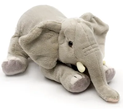 Produktbild von Uni-Toys - Elefant, liegend - 27 cm (Länge) - Plüschtier, Kuscheltier