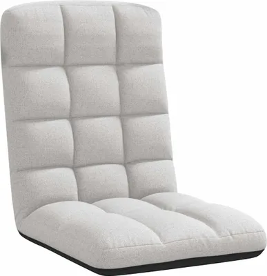 Zdjęcie produktu dla vidaXL Krzesło podłogowe składane chmura szara 71x51x62 cm tkanina