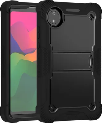 Immagine prodotto di Custodia per Xiaomi Redmi Pad SE 8.7" 4G 2024, robusta custodia ibrida protettiva per tablet con supporto nero