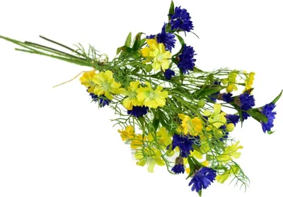Produktbild von Künstlicher Blumenstrauß Wiesenblumen gelb 70 cm aus Kunststoff und Stoff