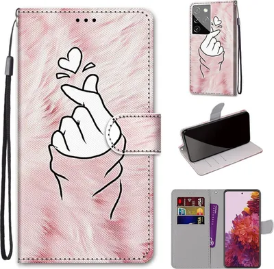 Produktbild von König Design Hülle kompatibel mit Samsung Galaxy S21 Ultra Kunstleder Handyhülle - Handy Case Rosa
