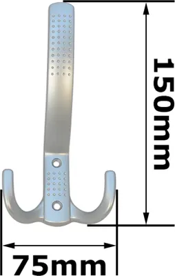 Produktbild von Kleiderhaken Huthaken Garderobenhaken Haken Wandhaken, Matt Chrom