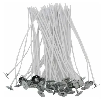 Produktbild von 50 Stück Kerzendochte, vorgewachste Dochte, Kerzenherstellungsset, vorgewachste Kerzendochte aus Baumwolle für die DIY-Kerzenherstellung, 20,3 cm, langlebig