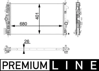 Immagine prodotto di Radiatore, raffreddamento motore MAHLE CR 927 000P