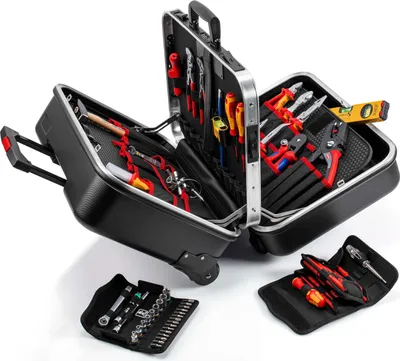 Produktbild von Knipex 00 21 41, Schwarz, Metallisch, Rot, Gelb, 63 Werkzeug