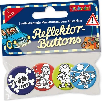 Produktbild von Reflektor-Button-Sets Jungen , 4-tlg.