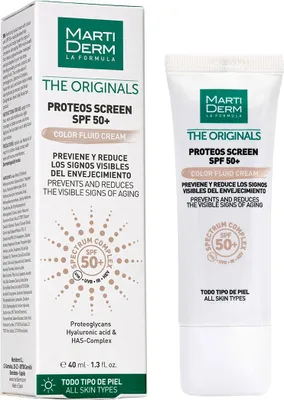 Produktbild von MartiDerm The Originals Proteos Screen SPF50+ Color Fluid Cream, getönte Gesichtscreme mit Sonnenschutz 40ml