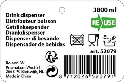 Image de Distributeur d'eau de 38 litres pour les pique-niques et les fêtes