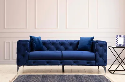 Immagine prodotto di Hanah Home, Como- HLN1128, blu navy, divani letto, struttura: legno di faggio / pannello truciolare