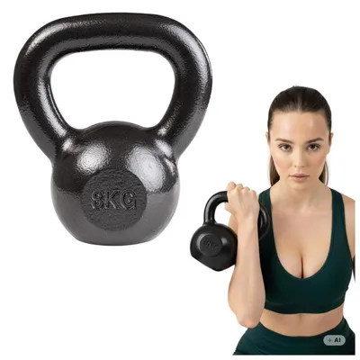 Obrázek produktu pro Kettlebell 8 kg litinová činka, kettlebell, silový trénink, fitness