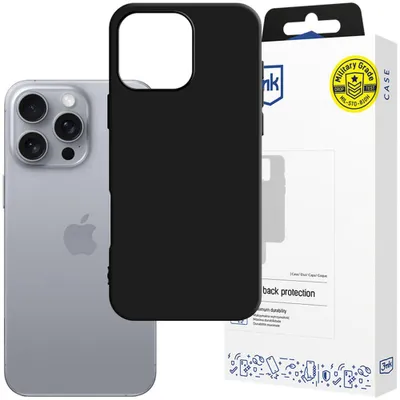Image de Coque MattCase 3MK pour iPhone 16 Pro en noir