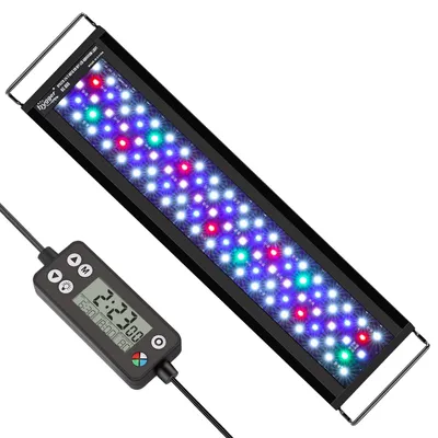 LED-Aquariumleuchte 36 W, 24/7-Zyklus, 7 Farben, Timer, für 91-106 cm