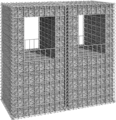 Zdjęcie produktu dla Maison Exclusive – kolumny gabionowe, 2 szt., 50 x 50 x 100 cm, żelazo