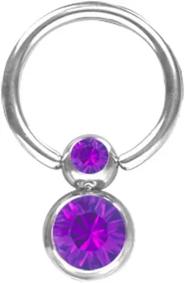 Produktbild von Karisma Titan G23 Intim BCR Piercing 2 Kristalle Steine 1,6x10mm 5/8mm
