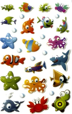 Produktbild von Maildor Stickers Cooky Meertiere 7,5x12 1Bg