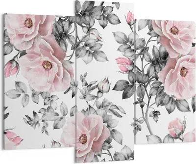 Produktbild von Bild auf Leinwand - Leinwandbild - Blumen Blätter Pflanze Rose - 130x100cm - Wand Bild - Wanddeko - Leinwanddruck - Bilder - Kunstdruck - Wanddekoration - Leinwand bilder - Wandkunst - CB130x100-2952