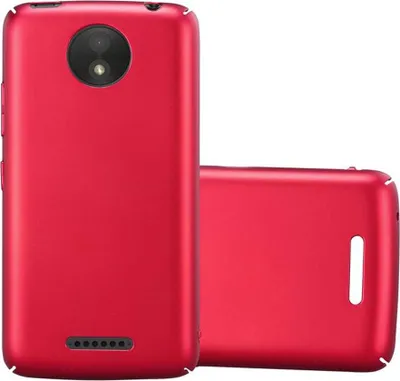 Immagine prodotto di Cadorabo cover per Motorola MOTO C PLUS cover protettiva in rosso custodia rigida per telefono cellulare cover case