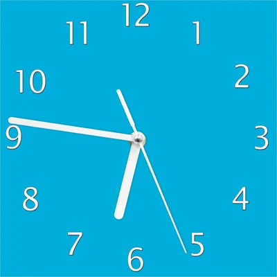 Produktbild von Wallario Design Wanduhr Hellblau aus Echtglas, Größe 20 x 20 cm