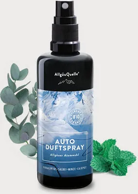 Produktbild von Auto Duftspray Allgäuer Atemwohl mit Eukalyptus, Salbei, Minze und Cajeput