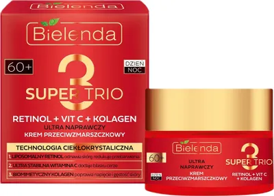 Zdjęcie produktu dla Bielenda Super Trio 60+ Krem Przeciwzmarszczkowy Regenerujący I Liftingujący 50 Ml