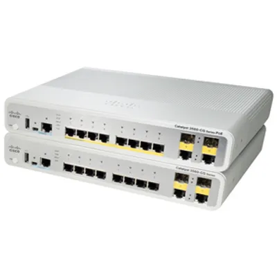 Produktbild von Cisco Catalyst WS-C3560CG-8TC-S, Managed, L2, Gigabit Ethernet (10/100/1000), Vollduplex, Rack-Einbau, 1U