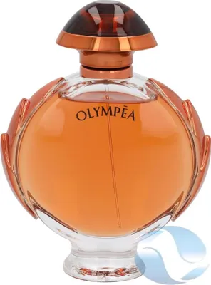 A bottle of Paco Rabanne Olympéa Intense Eau de Parfum for women.