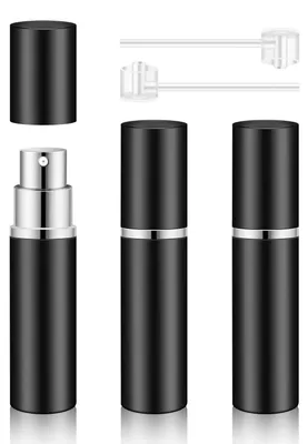 Immagine prodotto di Flaconi ricaricabili per profumo, capacità 5 ml, confezione da 3 pezzi, colore nero