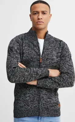 Produktbild von BLEND BHDaniri Herren Strickjacke Cardigan Feinstrick mit Stehkragen Reißverschluss Rippbündchen Baumwollmischung Regular fit