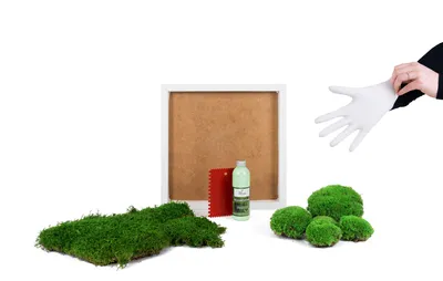 Produktbild von Moosbild DIY-Set River Design (35x35, weiß)