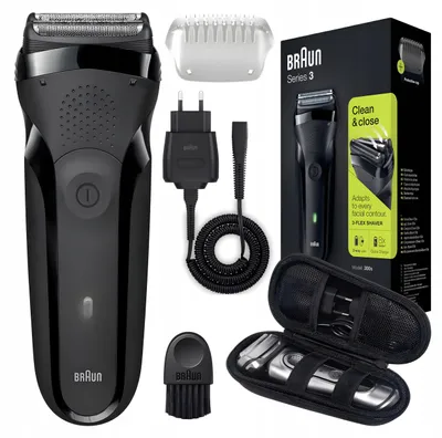 Produktbild von Braun Series 3 300s – 3 Rasierelemente – Wet & Dry – Schwarz