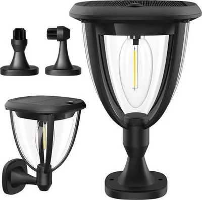 Immagine prodotto di Lampade solari da giardino - 2 pezzi - Impermeabili IP65 - 2800 K bianco caldo - Lampade da parete per terrazza - Vialetto - Recinzione - Balcone