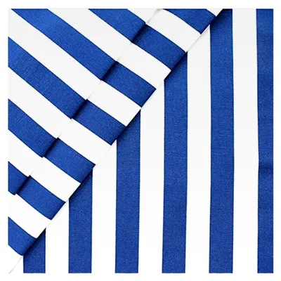 Produktbild von Outdoorstoff für Liegestühle, Breite 45 cm, Blockstreifen Blau-Weiß