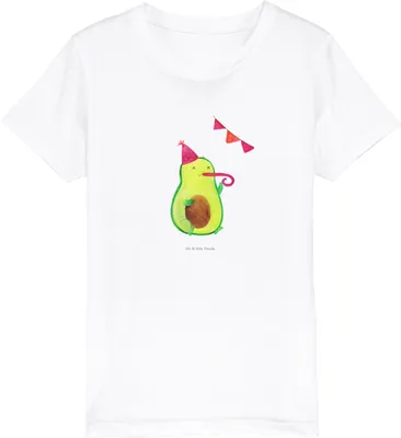 Produktbild von Mr. & Mrs. Panda Kleinkinder T-Shirt Avocado Geburtstag 12-14 Jahre (152/164) - Weiß - Geschenk, Überraschung, Teenager, Öko Kinder, Party, Feier, Shirt, Frucht