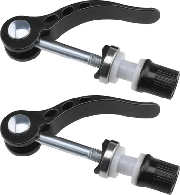 Imagen del producto de Juego de abrazadera para sillín de bicicleta, 2 tornillos de fijación rápida M6x65mm, aleación de aluminio, para bicicletas de carretera y de montaña