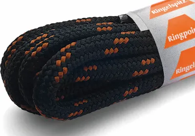 Produktbild von RINGELSPITZ - Rund Dick Schnürsenkel – Robuste Schnürsenkel - 120 cm, schwarz/h´braun