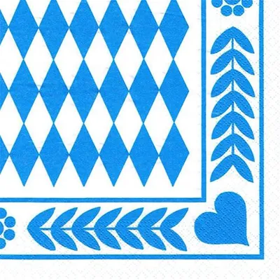 Obrázok produktu pre 250 modrých bavorských servítok – 3-vrstvové, ekologické, vhodné na