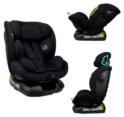 Produktbild von Novi Tobias V2 Kindersitz All Black, 40–150 cm, i-Size, vorwärts & rückwärts, 5-Punkt-Gurt, verstellbare Kopfstütze, mitwachsend