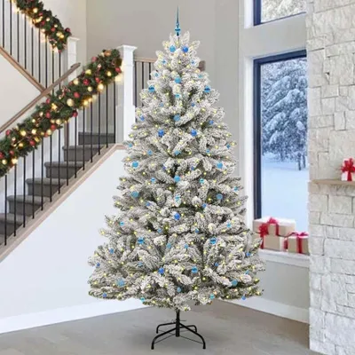 Produktbild von "Schlussverkauf" Künstlicher Weihnachtsbaum - Tannenbaum - Kunstbaum moderne - Grün und Weiß 300 cm PVC und Metall C13006