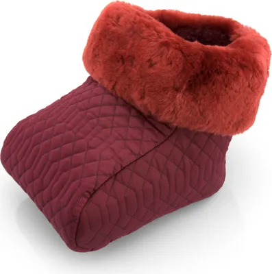 Produktbild von Fußsack Fußwärmer Steppstoff Bordeaux Lammfell Bordeaux