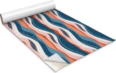 Immagine prodotto di Pellicola autoadesiva per mobili - pellicola decorativa - mobili da tavolo - tagliabile su misura - onde astratte colorate - 100 x 50 cm