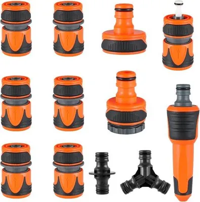 Image de Kit de raccords pour tuyaux d'arrosage - 11 pièces - Raccords pour tuyaux d'arrosage