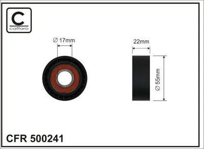 Produktbild von CAFFARO 500241 Spannrolle Keilrippenriemen 55mm für MINI Schrägheck (R56) für TOYOTA AVENSIS Station Wagon (ZRT27, ADT27)